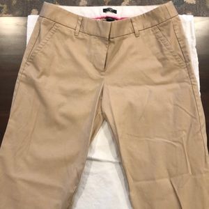 J Crew Khaki Capris city fit stretch